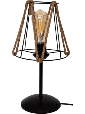 D-Light Irem Siyah Metal Abajur Yatak Odası İçin Şık Tasarım 1,5 m Kablo Uzunluğu