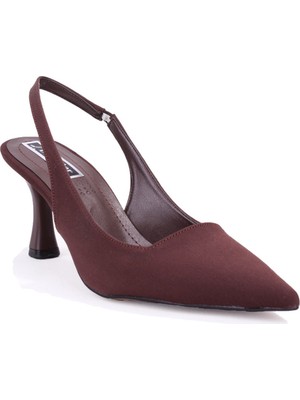Dagoster DZA07-1296052 Kahve 7,5 cm Ince Topuklu Klasik Kadın Ayakkabı