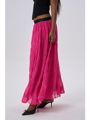 HANIQA Zarif Tasarım Günlük Rahat Şık Pileli Etek