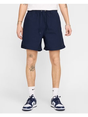 Nike Clup Flow Dokuma Lacivert Erkek Şort-Sportxstore