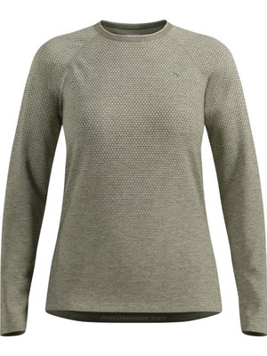 Belirtilmemiş Odlo T- Crew Neck Ls Essential Seamless Erkek Yeşil Koşu Tişört