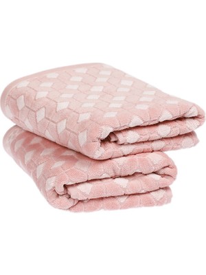 Özdilek Decora 2'li Havlu 50 x 90 cm Pamuk Renk Pembe Yumuşak ve Dayanıklı