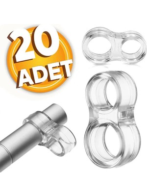 Tify Şeffaf Silikon Plastik Kapı Kolu Tutucu Tutacağı Durdurucu Pencere Tamponu Stoperi (20 ADET)