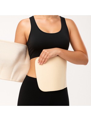 Ayarlanabilir Bej 95CM Abdominal Karın Korsesi S-M-L Doğum Sonrası Destek