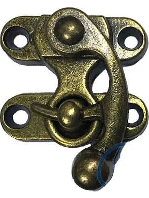 Freedom Storee Kancalı Yay Gözü, Ahşap Kutu Klipsi - Küçük, Antik, 1 Adet