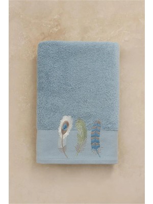Ellia Soft Alfara %100 Pamuklu Nakışlı Çeyizlik Lüks Banyo Havlusu Yumuşak, Emici, Kaliteli 70X140 cm