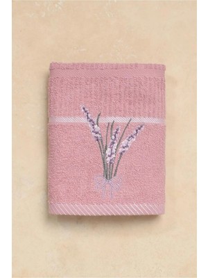 Ellia Soft Afrodisias %100 Pamuk Nakışlı El ve Yüz Havlusu Çeyizlik ve Mutfak Havlusu Lavanta 40X70 cm