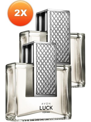 Avon Luck Erkek Parfüm EDT 75 ml Odunsu Koku İkili Set