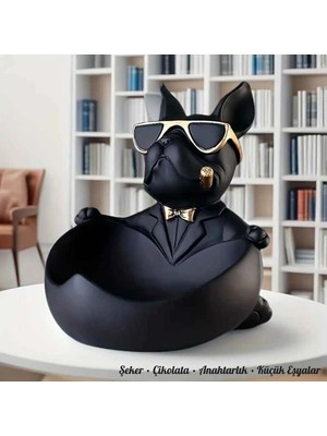 Trend Store Bulldog Köpek Dekoratif Heykel Biblo Sunumluk & Anahtarlık Kutusu | Şık Masa Üstü Ev Ofis Dekoru | Hediyelik Obje