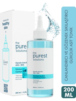 The Purest Solutions Canlandırıcı Tüm Ciltler için Glikolik Asit Tonik 200 ml