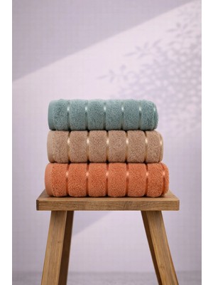 Ellia Soft Vintage Soft %100 Pamuklu 3'lü Floşlu 50X90 cm El&yüz Havlu Seti Çeyiz Seti