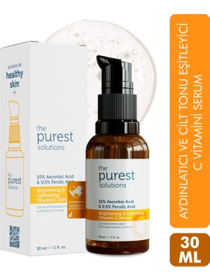 The Purest Solutions C Vitamini Aydınlatıcı Ve Ton Eşitleyici Bakım Serumu 30 ml