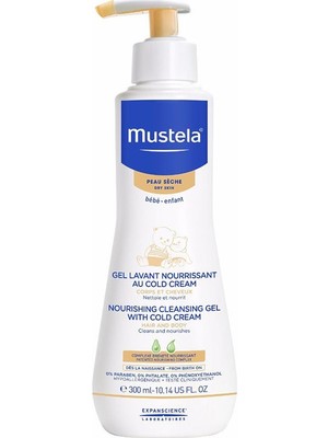 Mustela 300 ml Cold Kremli Temizleme Jeli Kuru Ciltler İçin Besleyici Özellikli Günlük Kullanım