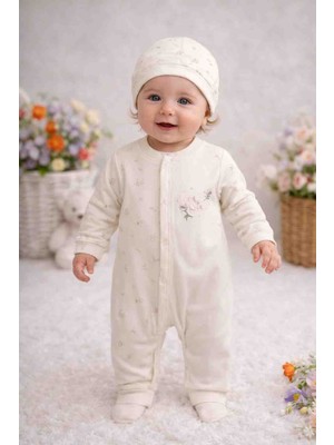 Uçurtma Baby Kids Bubbles Organik Kumaşlı Çiçekli Kız Bebek Tulum