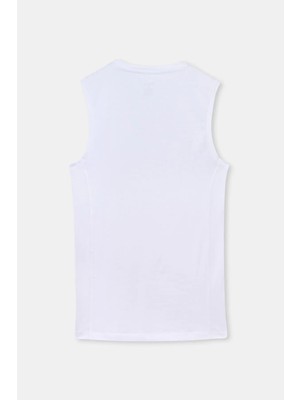 Dagi Erkek T-Shirt Beyaz %95 Pamuk Esnek Kumaş ile Rahat Kesim Konforlu Tasarım