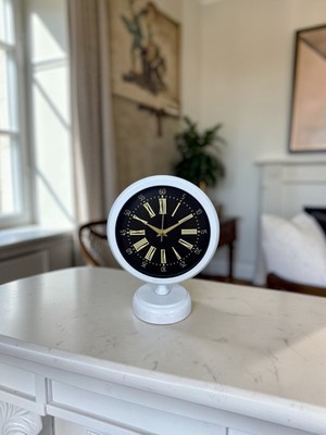 Akıllı Durak Regal White 25 x 20 cm Metal Masa Saati