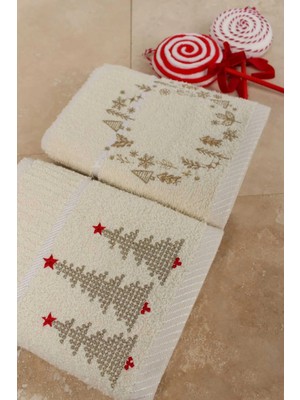 Ellia Soft Winterjoy Noel Temalı 2’li Pamuklu Mutfak Havlusu | 2/40X70