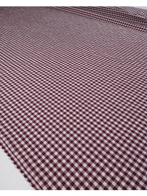 Kumaş Parça Ekru Bordo Renklerde Gofreli Kumaş 140X340CM