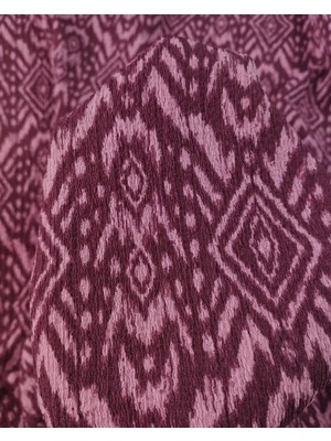 Kumaş Parça Bordo Pembe Desenli Bürümcüklü Jarse Kumaş En: 160CM