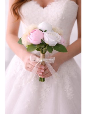 Ceku Home Tasarım Şakayık, Gül Gelin Çiçeği, Nikah Çiçeği, Gelin Buketi