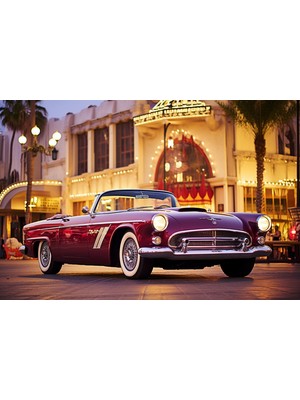 Aden Dijital Dekoratif Klasik Araba  Kanvas Tablo