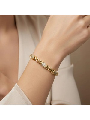 Stil Incisi/xupıng Jewelry Allen Zirkon Taşlı Bileklik