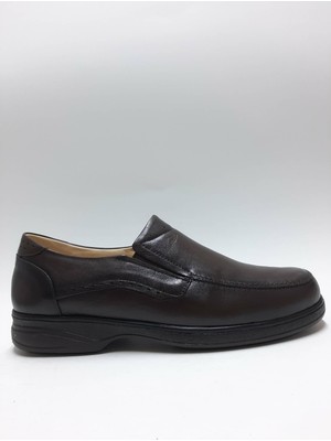 Dia Comfort Hakiki Deri Kahverengi Bağcıksız Ortopedik Hafif Rahat Anatomic Diyabetik Erkek Ayakkabı C-8710129DİA