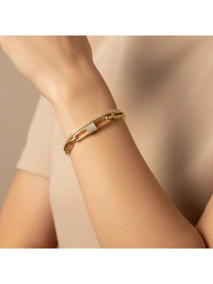 Xuping Jewelry Stil Incisi/xupıng Jewelry Amora Zirkon Taşlı Kelepçe