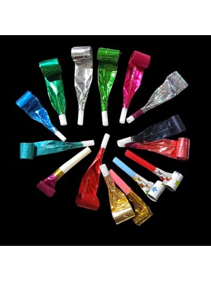 Kuzey Oyuncak 300 Adet Sessiz Kaynana Dili Düdük Parti Düdüğü Renkli Uzayan Düdük Renkli Düdük Yılbaşı Düdüğü