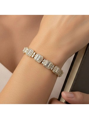 Xupıng Jewelry Baget Zirkon Taşlı  Bileklik