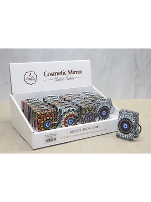 Popüler Sepet Taşlı El Aynası Anahtarlık Model 1