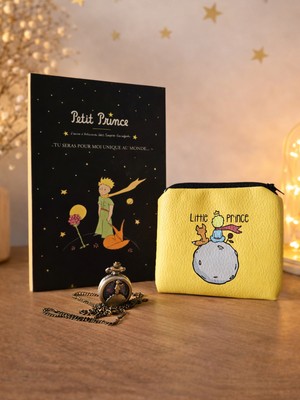 Rüya Kıyısı Küçük Prens Vintage Saat, Küçük Prens Defter & Küçük Prens Cüzdan - Arkadaşa Doğum Günü Hediyesi