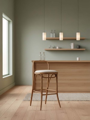 Gazzini Furniture Norella Ahşap Bar Sandalyesi