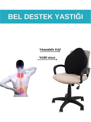 Konforlu Ortopedik Bel Yastığı ve Sırt Minderi, Araç Için Destekli Rahatlık