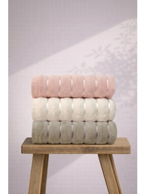 Ellia Soft Diomand %100 Pamuklu 3 Llü Floşlu 50X90 cm El ve Yüz Havlu Seti Çeyiz Seti