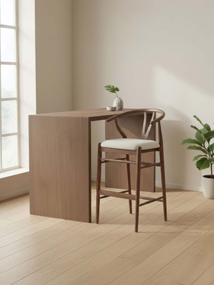 Gazzini Furniture Windsor Iskandinav Ahşap Bar Sandalyesi