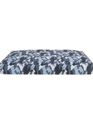 Esranın Dünyası Mavi Kamuflaj Desenli Köpek Yatağı (60X90 Cm)
