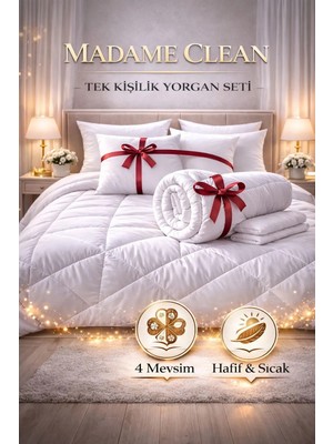 Tek Kişilik Antialerjik Lüx Microfiber Yorgan + 1 Adet 800 gr Boncuk Slikon Yastık Seti