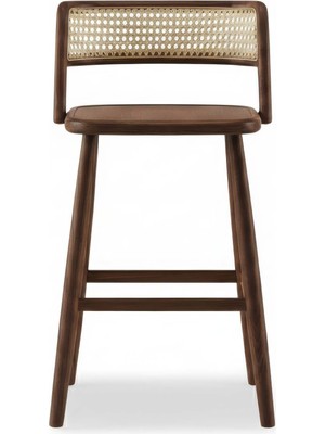 Gazzini Furniture Venosa Hazeranlı Ahşap Bar Sandalyesi
