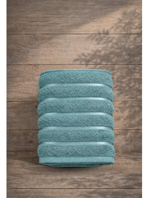 Ellia Soft Deluxe Cotton Comfort %100 Pamuklu Floşlu Kalın Dokulu El ve Yüz Havlusu Turkuaz 50X90 cm