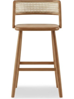 Gazzini Furniture Venosa Hazeranlı Ahşap Bar Sandalyesi