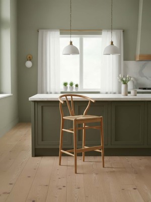 Gazzini Furniture Windsor Ahşap Bar Sandalyesi