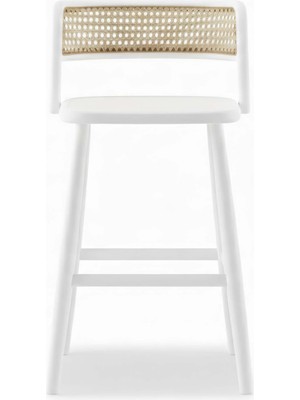 Gazzini Furniture Venosa Hazeranlı Ahşap Bar Sandalyesi