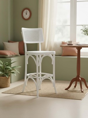 Gazzini Furniture Sofa Ahşap Bar Sandalyesi