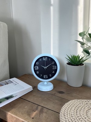 Akıllı Durak Nordic White 25 x 20 cm Metal Masa Saati