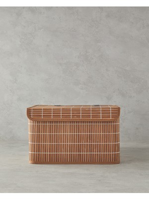 PremiumPort Doğal Ahşap Bambu Saklama Kutusu, Şık ve Dayanıklı Organizer