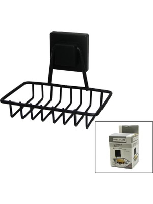 Vice Avm Siyah - Metal Katı Sabunluk Kare Güçlü Yapışkanlı 11X12.5X11CM GO53/00696