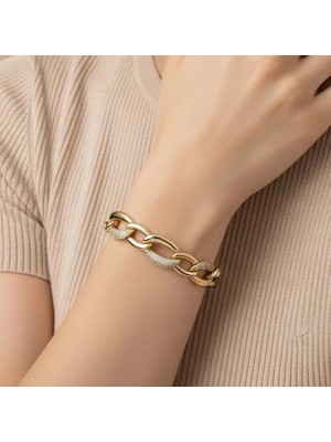 Xuping Jewelry Halka Kalın Zirkon Taşlı Bileklik