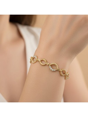 Stil Incisi/xupıng Jewelry Hallow Zirkon Taşlı Bileklik