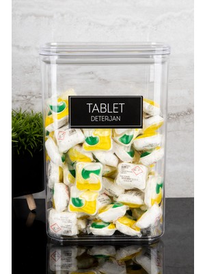 PremiumPort 3000ML Kapasiteli Tablet Deterjan Saklama Kabı, Pratik ve Şık Tasarım